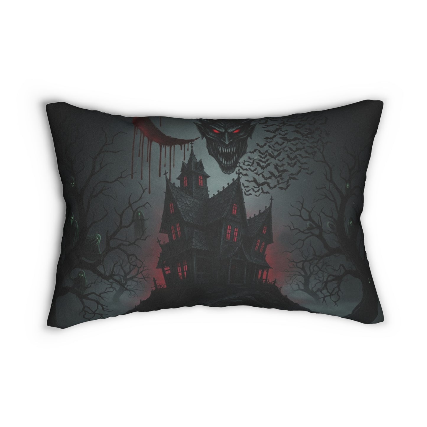 Haunted House Lumbar Pillow