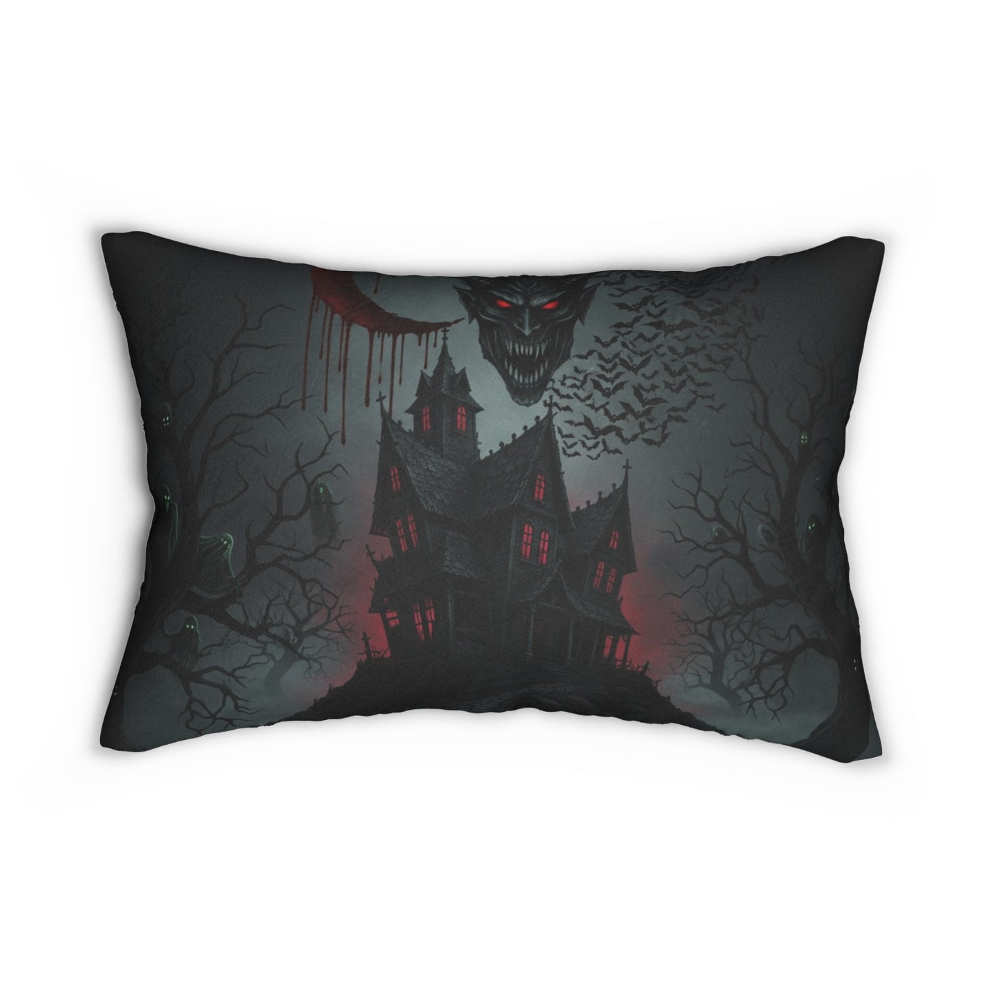 Haunted House Lumbar Pillow