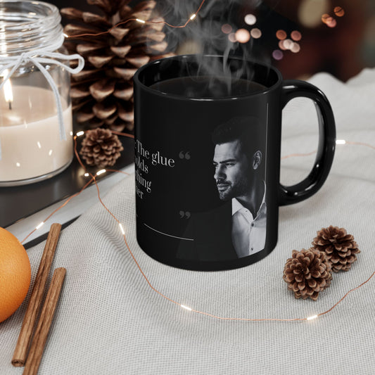 Mom Quote Black Mug