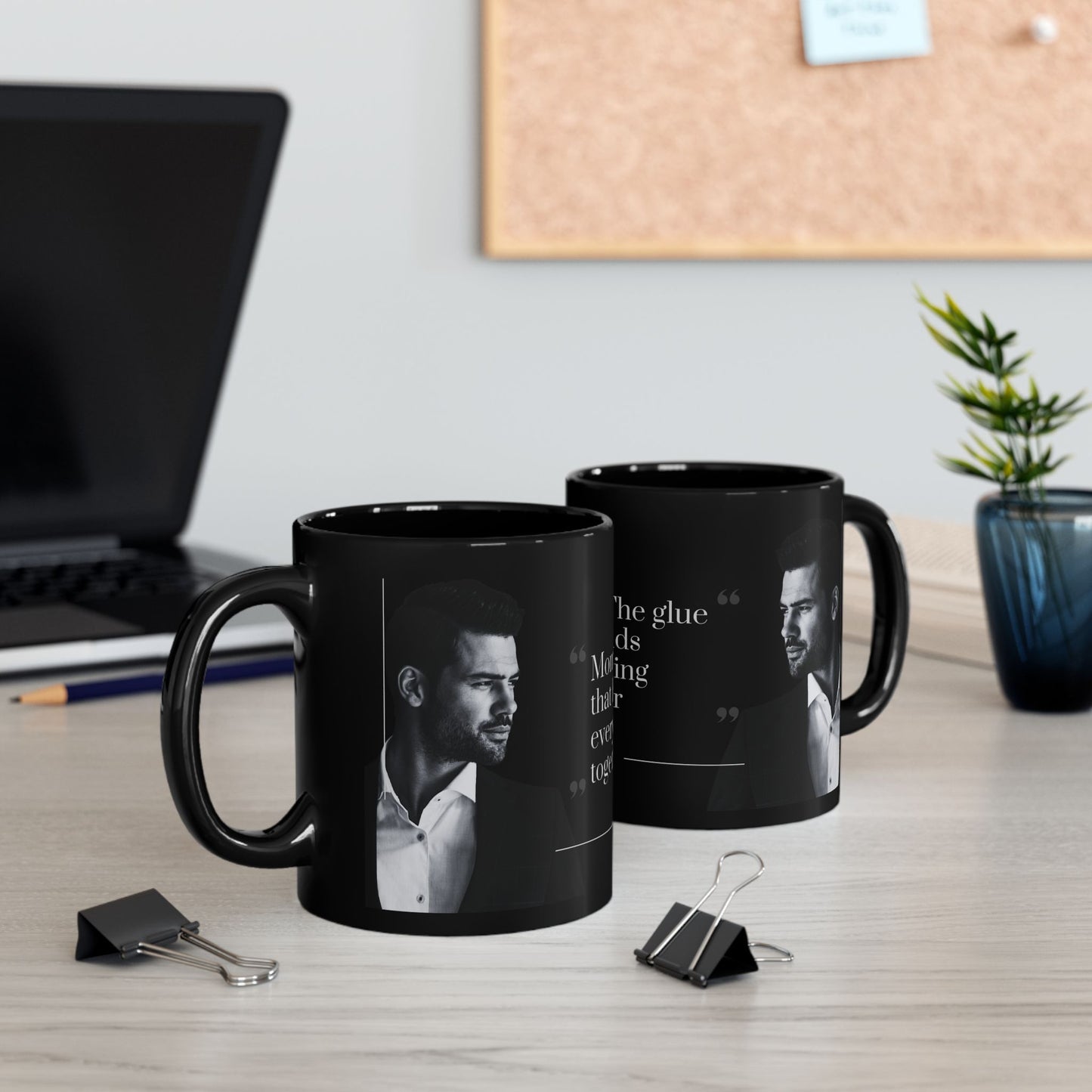 Mom Quote Black Mug
