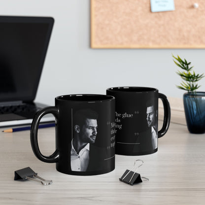 Mom Quote Black Mug